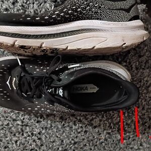 Hoka Black and Gray Athletic Shoes